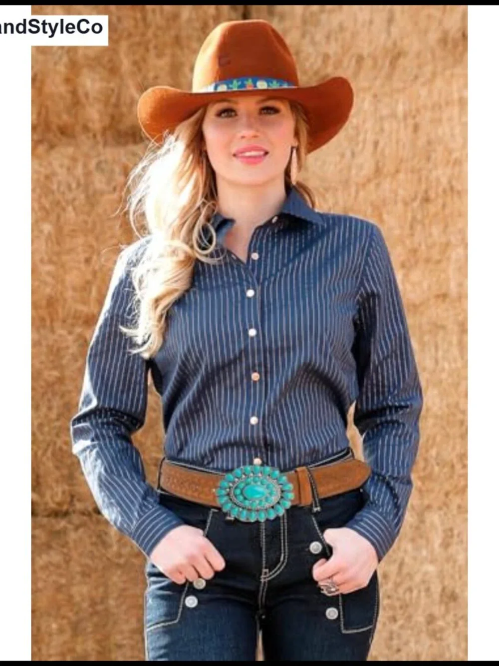 Western Cowgirl Belt Embossed Floral PU Leather
